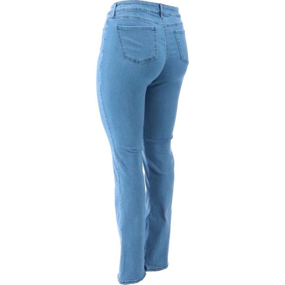 NWT NYDJ MARILYN STRAIGHT-LEG JEANS DOUBLE BUTTON MINA MINA 22WP (WOMEN PETITE) - Picture 4 of 13